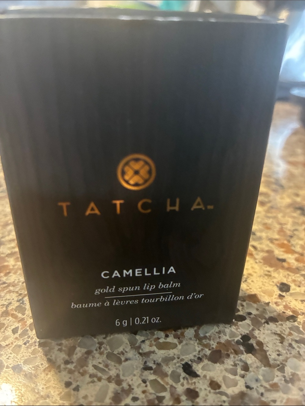 Tatcha Camellia Gold Spun Lip Balm - Black & Gold